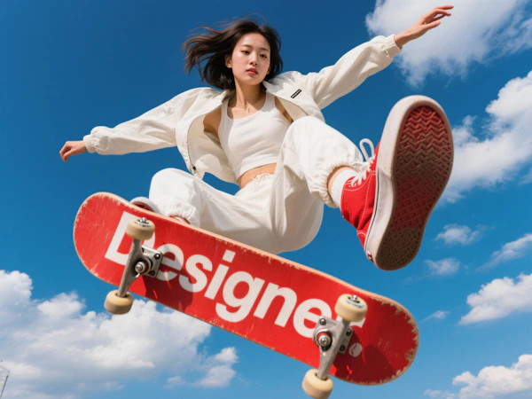 Skateboarder in Action