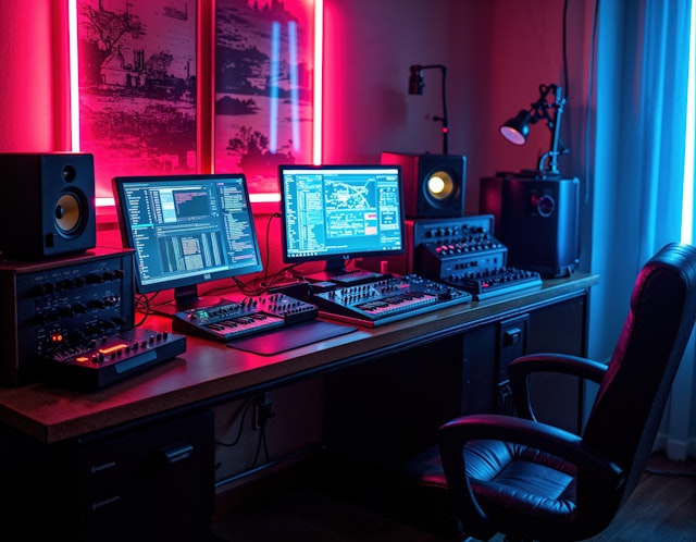 Modern Music Production Studio