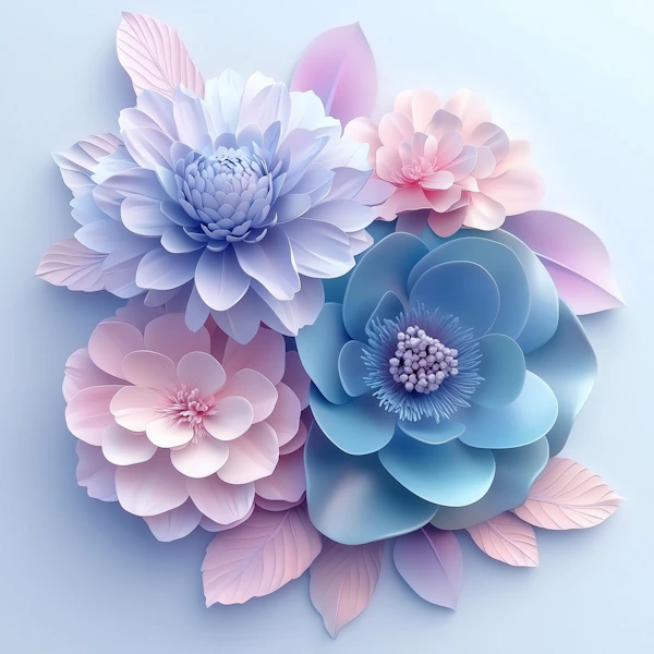 Pastel Floral Artwork