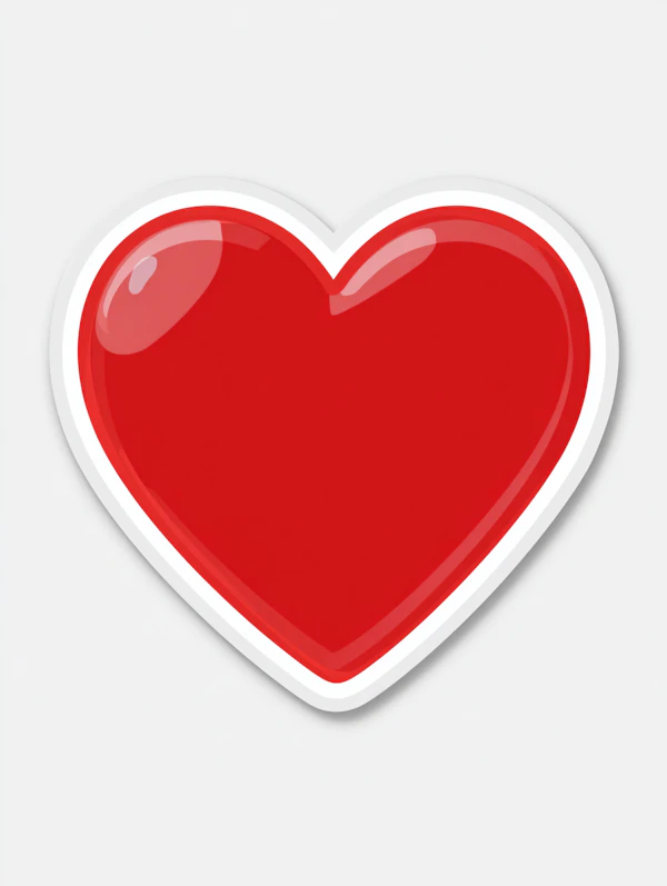 Glossy Red Heart
