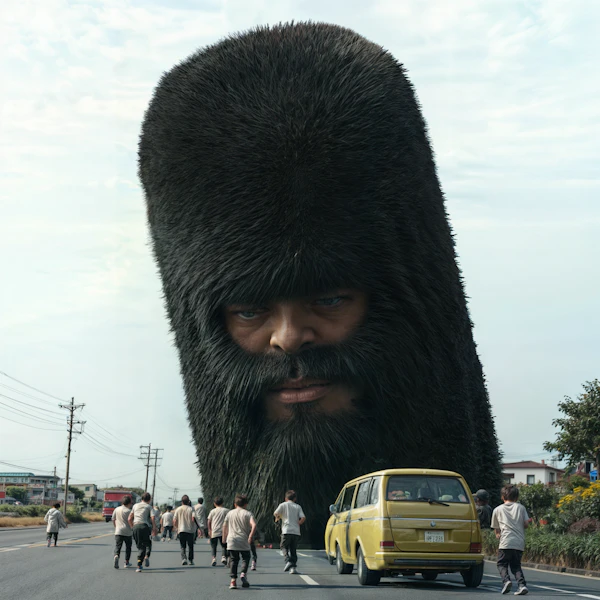 Surreal Giant Face Scene