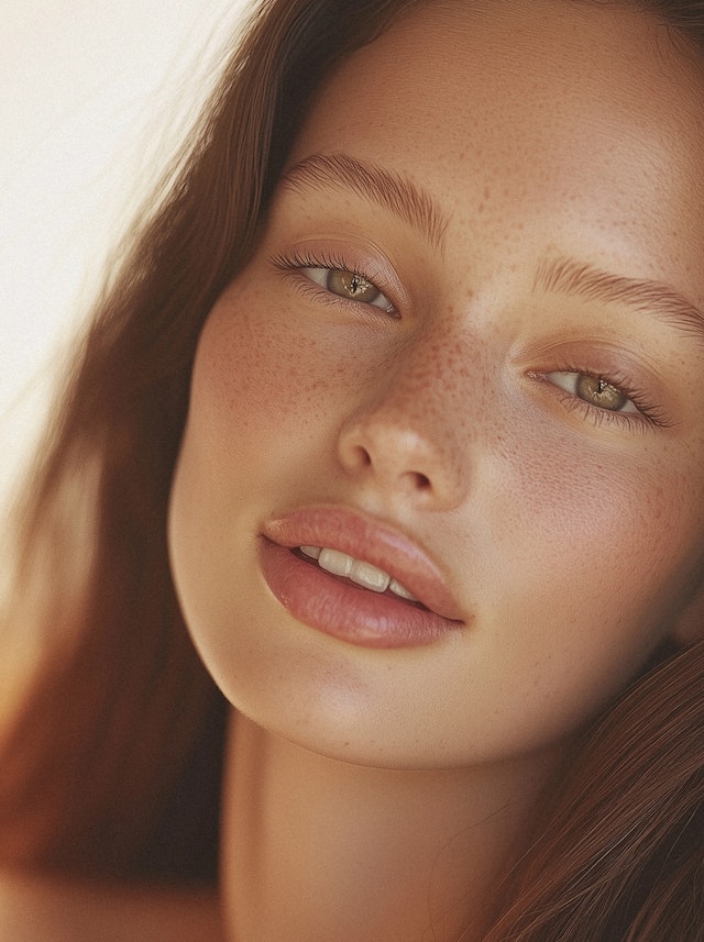 Close-up Portrait with Freckles