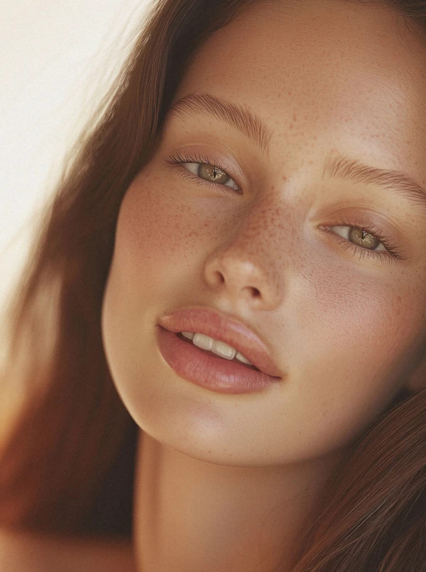 Close-up Portrait with Freckles
