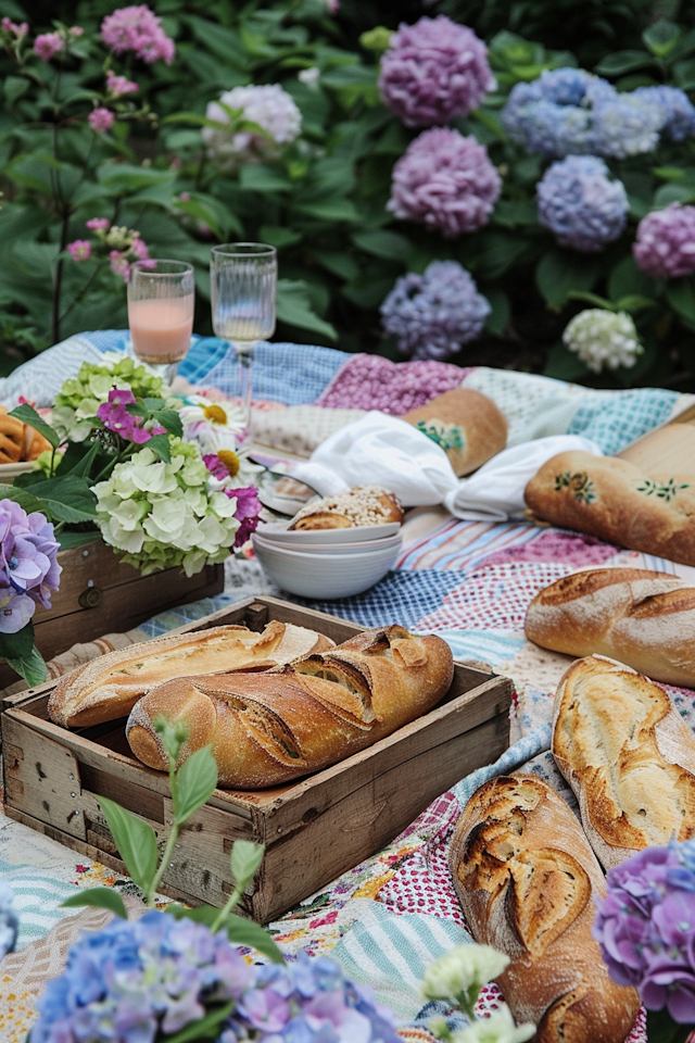 Garden Picnic Scene