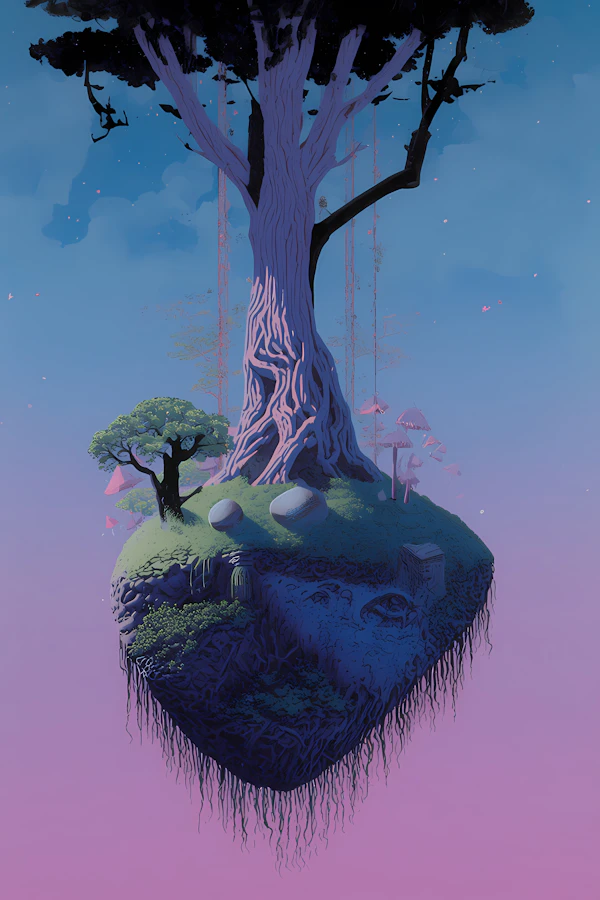 Surreal Floating Island