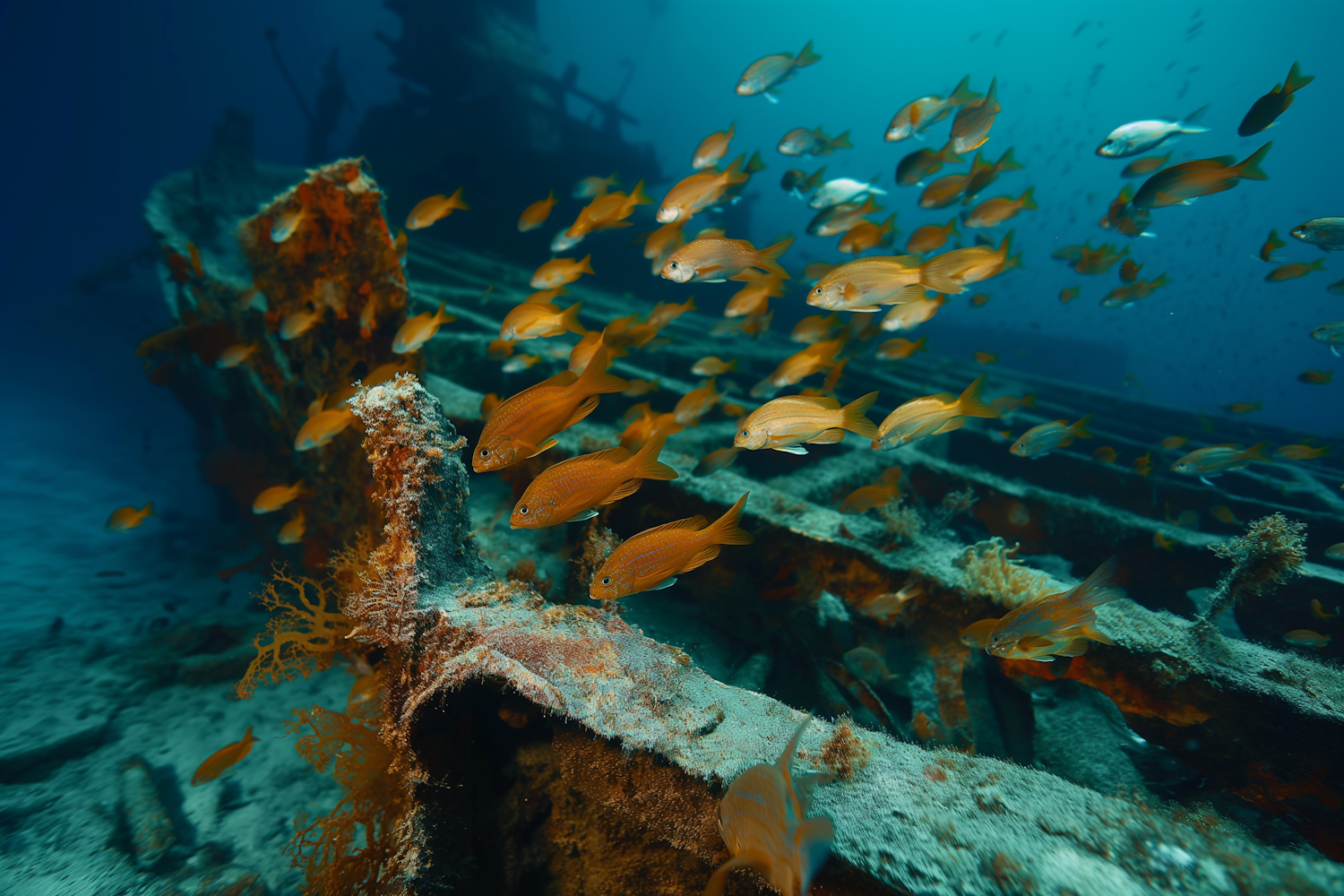 Sunken Ship's Marine Ecosystem