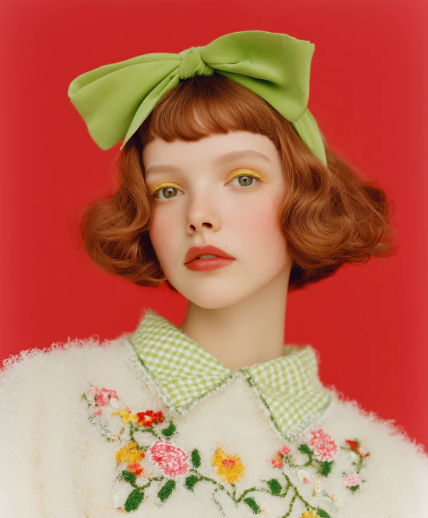 Vibrant Red Portrait