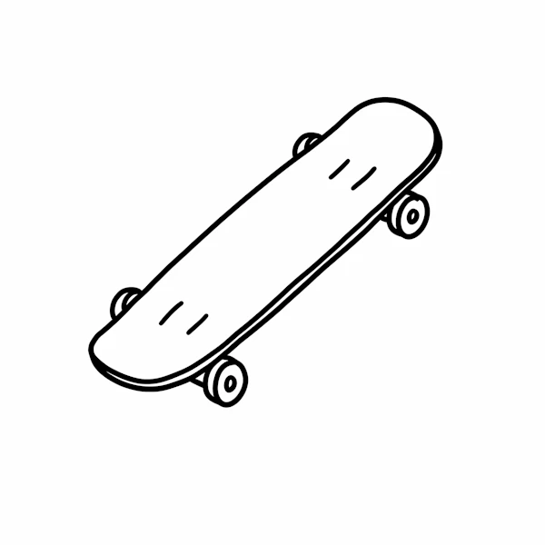 Minimalist Skateboard Art