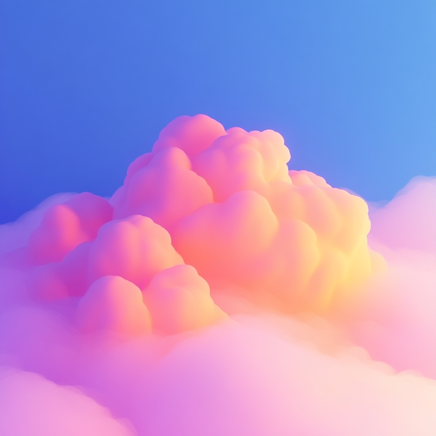 Surreal Cloudscape in Vibrant Hues