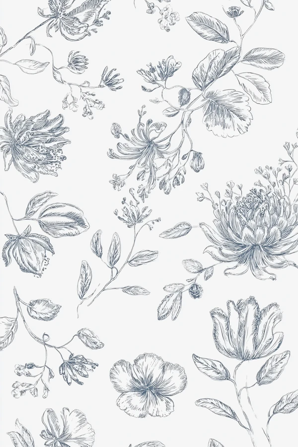 Blue Floral Illustration
