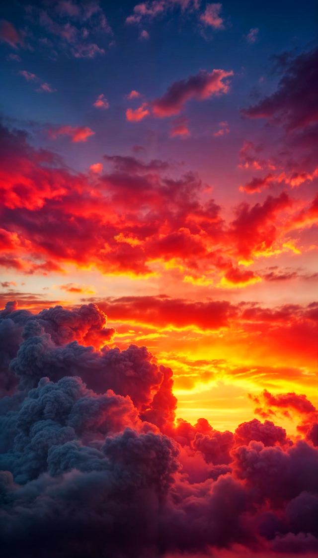 Sunset Sky with Vibrant Clouds