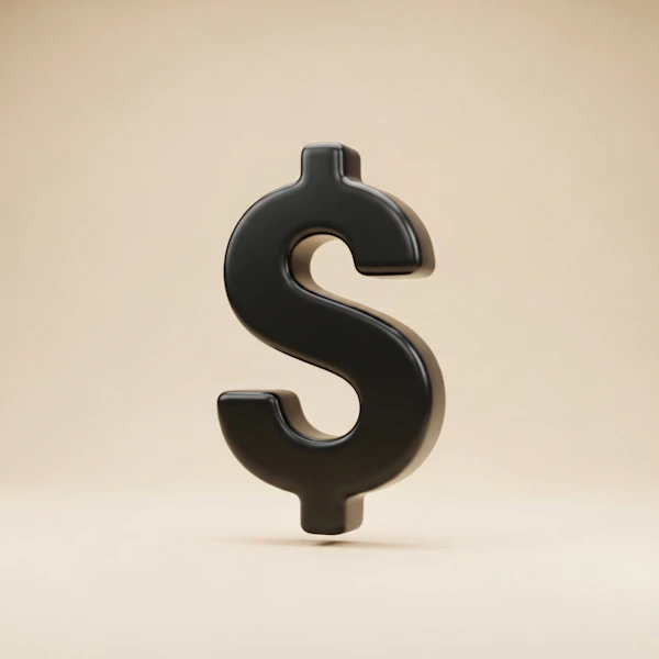 Glossy Dollar Symbol
