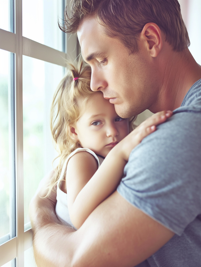 Father-Daughter Tender Embrace