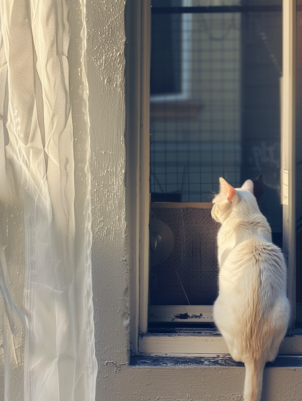 Serene Cat on Windowsill