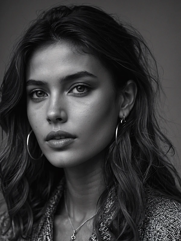 Black and White Portrait of a Woman
