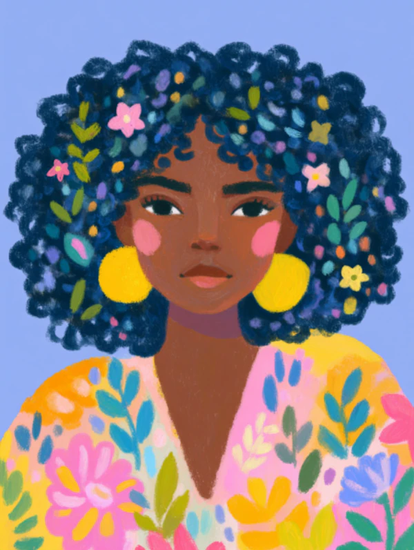 Floral Woman Portrait