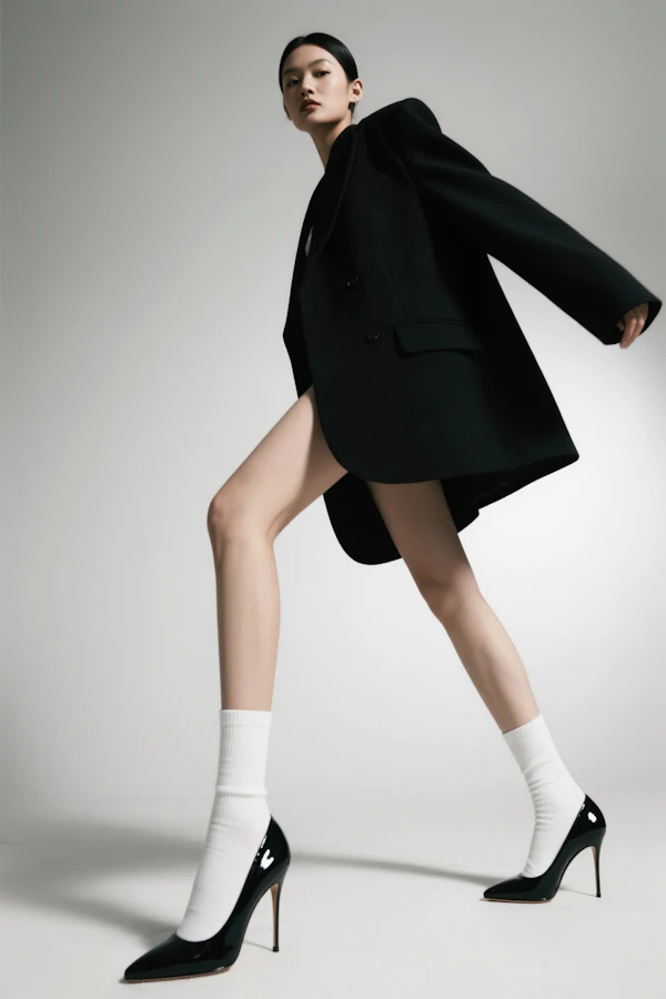 Stylish Woman in Studio