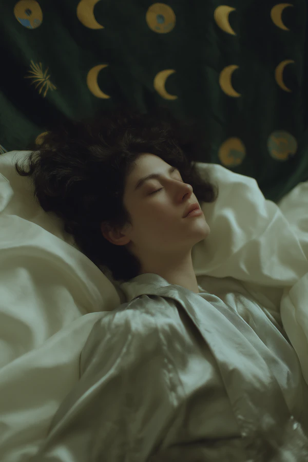 Serene Bed Portrait
