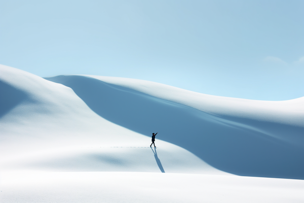 Solitary Journey in the Snow