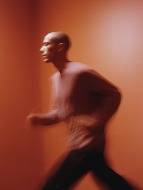Man in Motion Blur