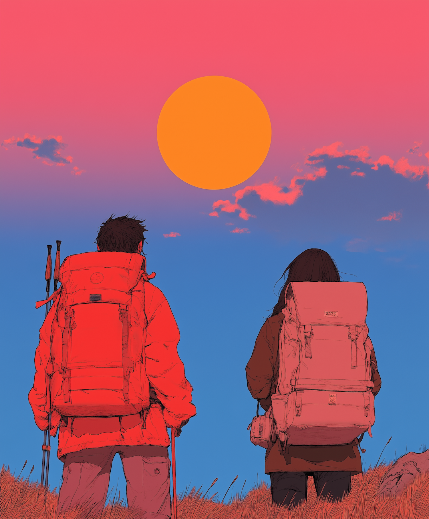 Sunset Hikers