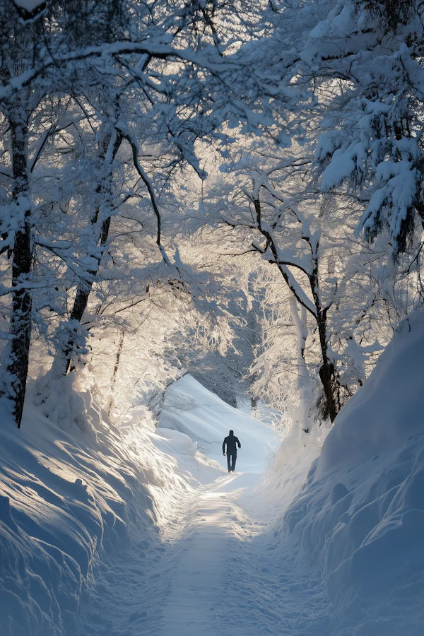 Serene Winter Walk