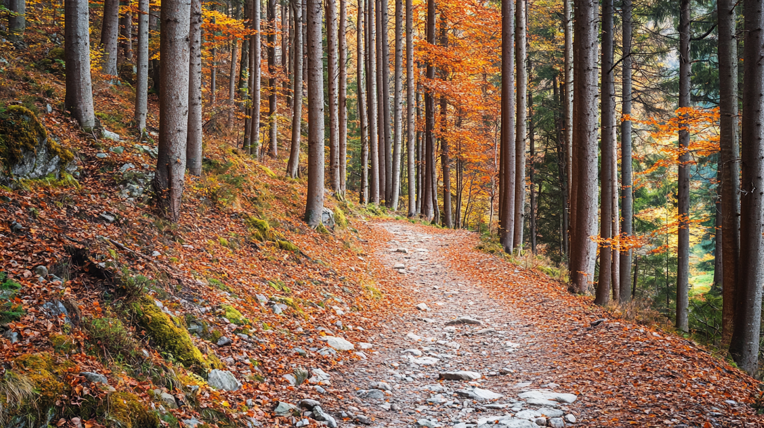 Serene Autumn Forest Path