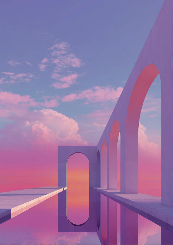 Surreal Arches Reflection