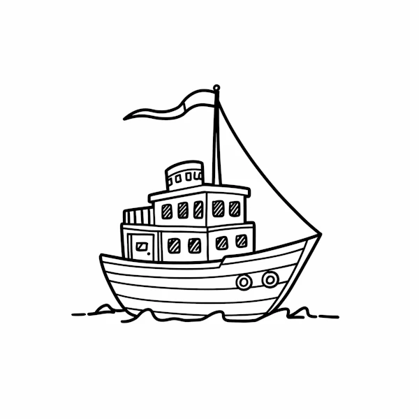 Classic Ship Drawing