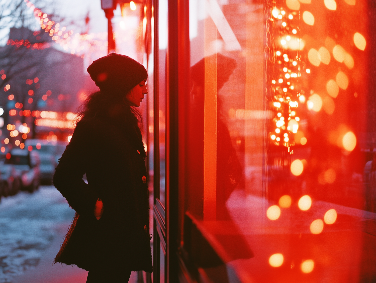 Contemplative Holiday Window