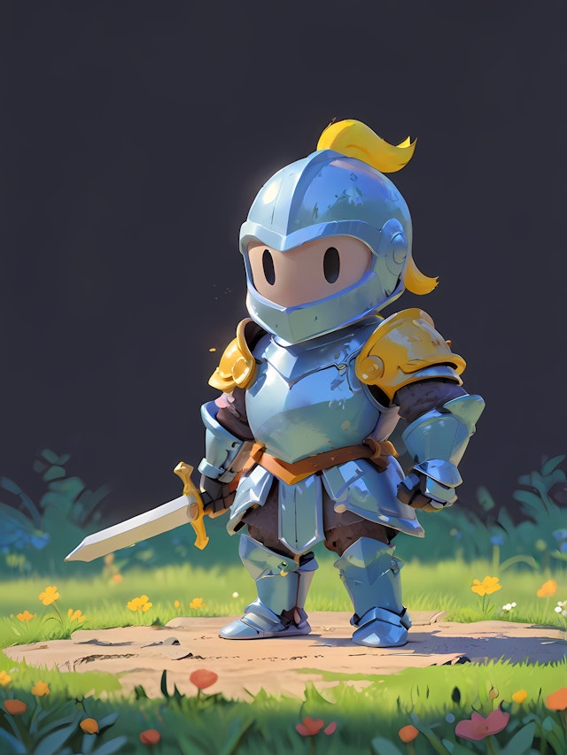 Chibi Knight Outdoors