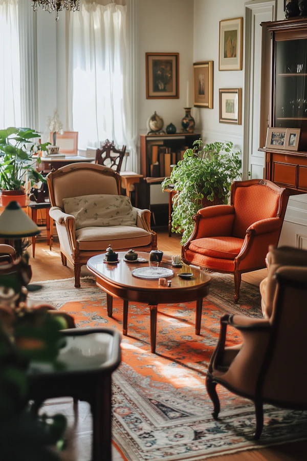 Cozy Living Room with Elegant Decor