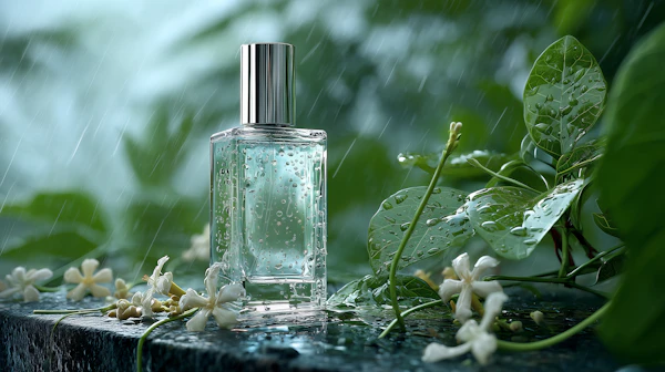 Perfume Bottle in Rain