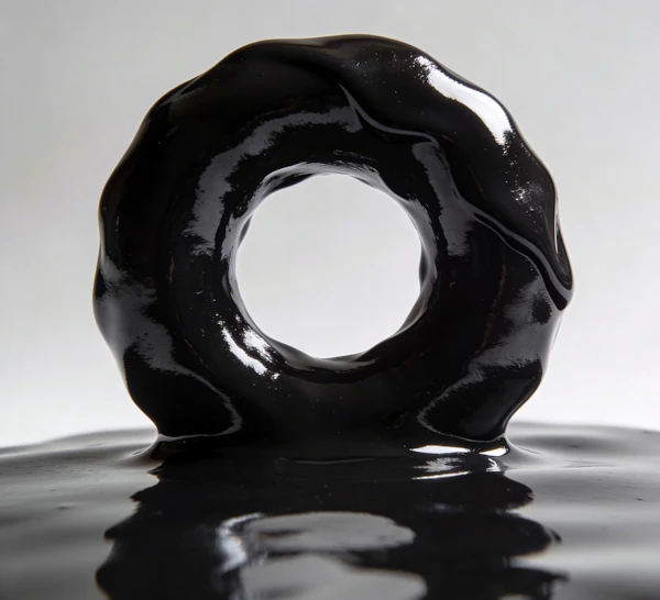 Glossy Black Ring