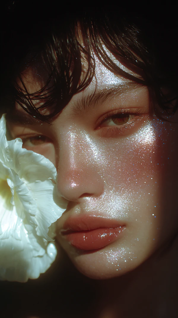 Glittery Makeup Portrait