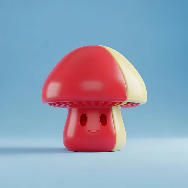 Cartoon Mushroom Character