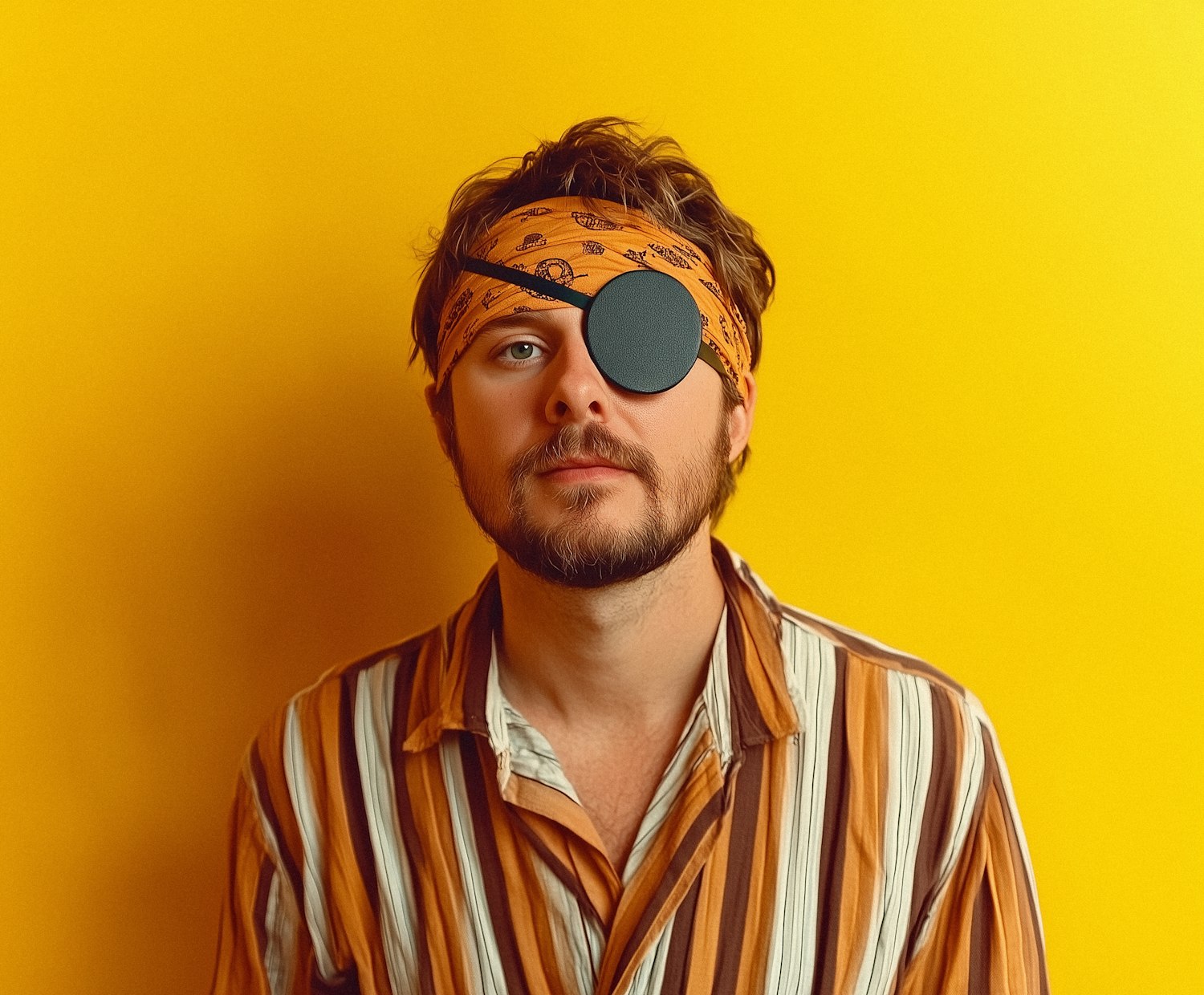 Man with Eye Patch and Bandana