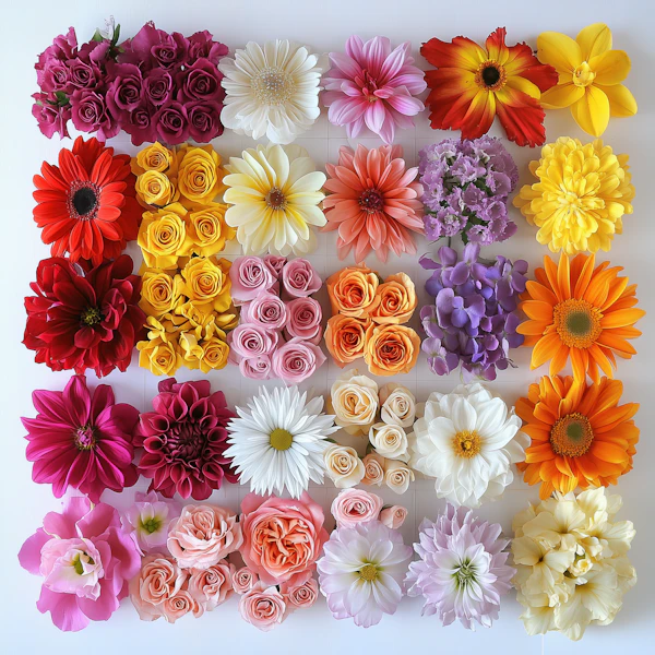 Vibrant Flower Grid