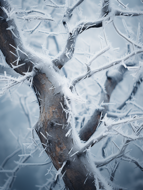 Rime Ice Adorned Branch