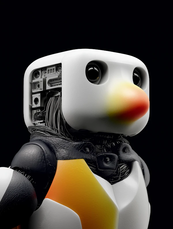 Futuristic Robotic Penguin