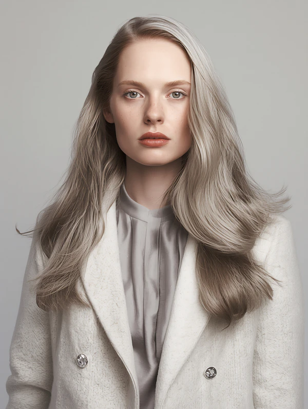Elegant Silver-Haired Woman
