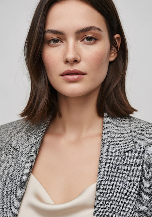 Portrait in Gray Blazer