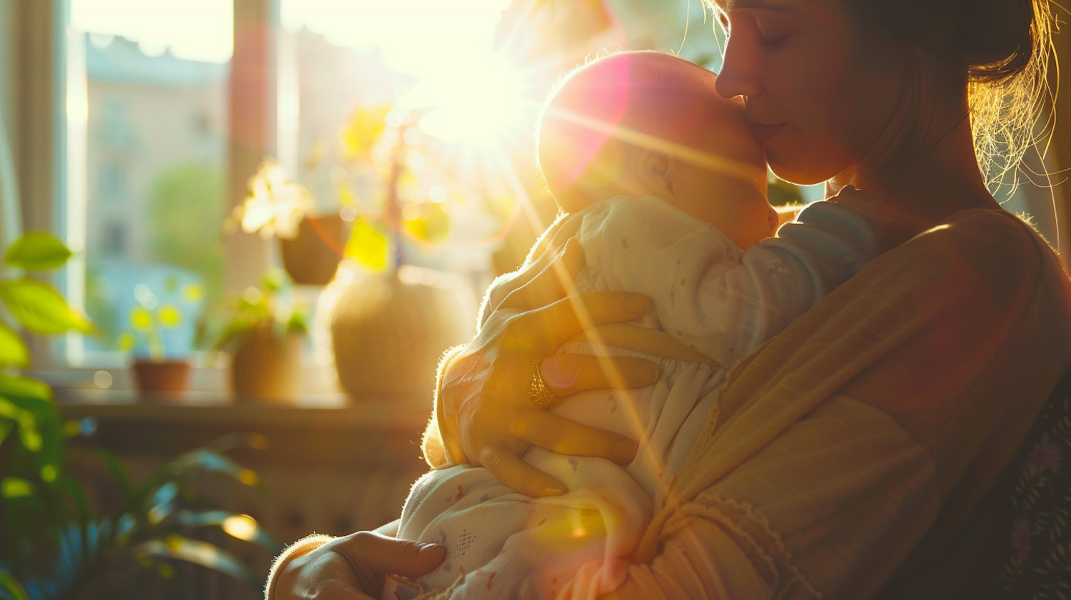 Tender Moment Between Mother and Child