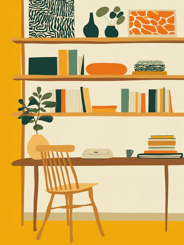 Cozy Workspace Illustration