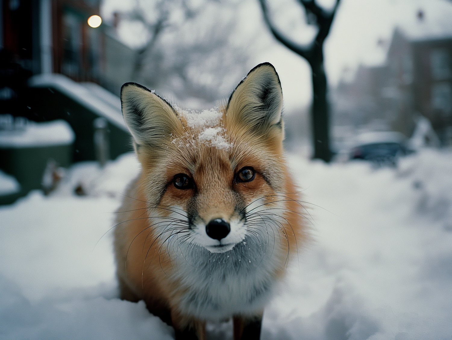 Urban Winter Fox