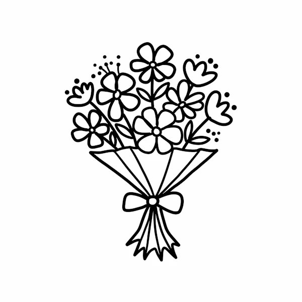 Stylized Flower Bouquet