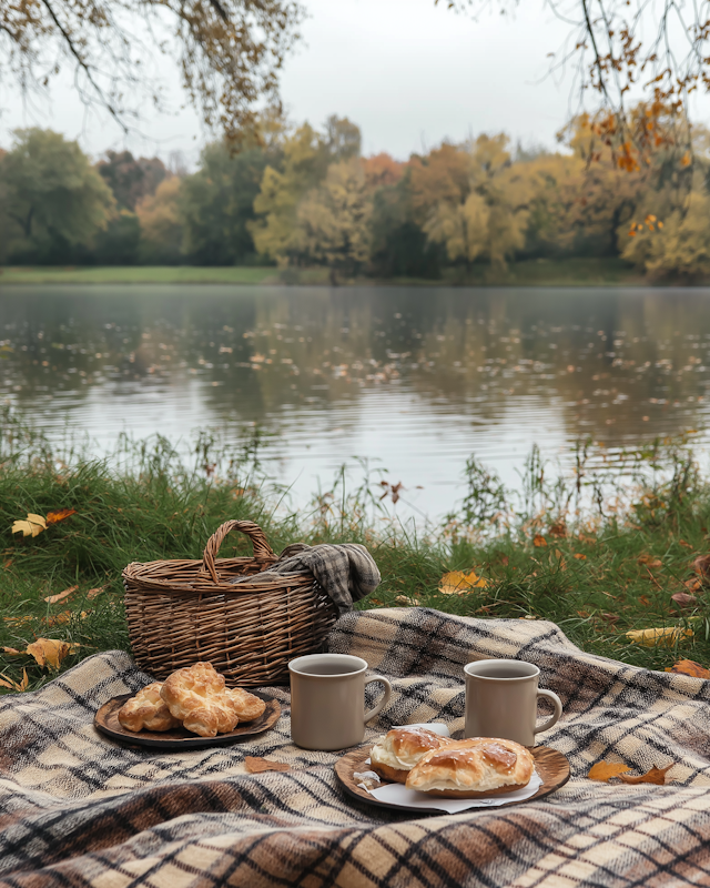 Serene Picnic by the Lake