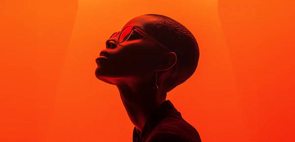 Serene Profile of African Descent Woman