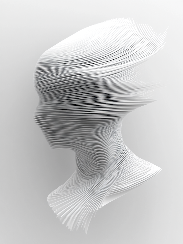 Abstract Layered Human Head