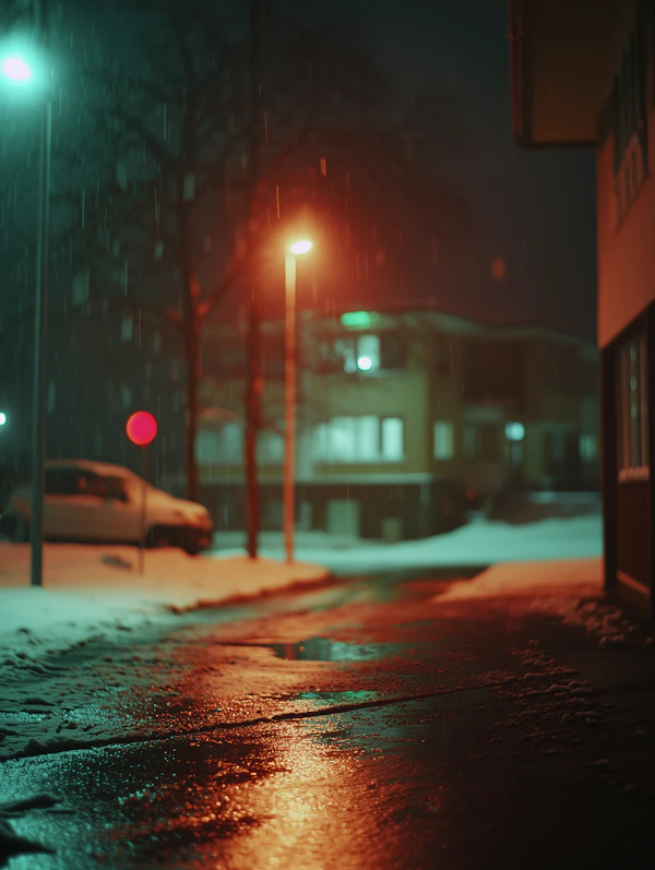 Serene Winter Night Scene